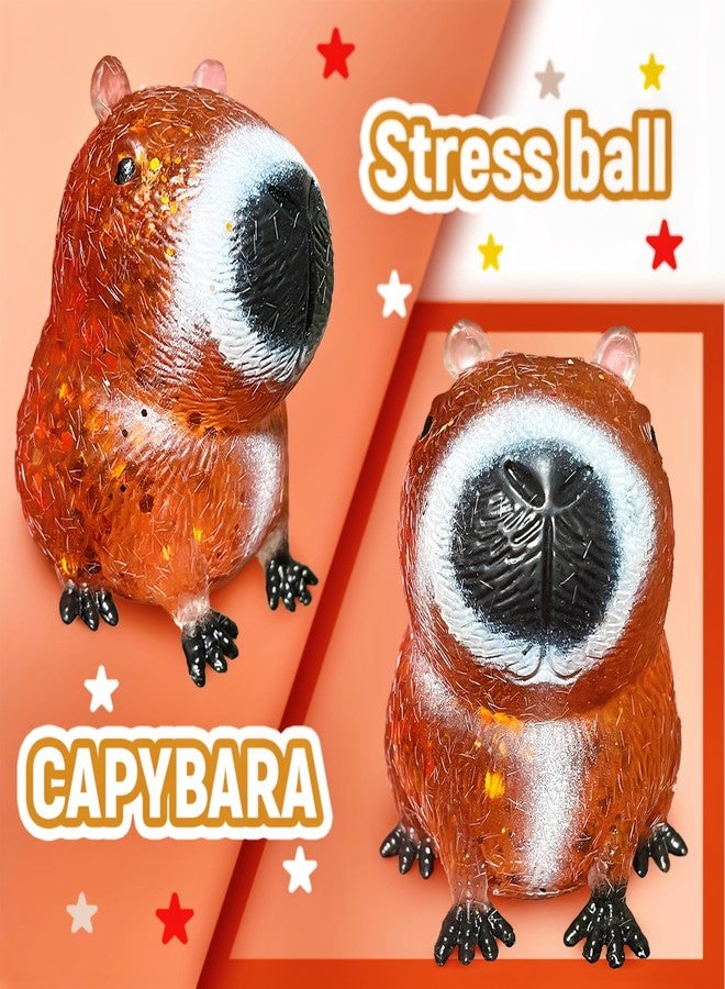 EVDERS Capybara Sugar Squishy Stress Balls, Kawaii Capybara Sugar Ball Squishy Toys for Kids Adults, Sensory Squeeze Fidget Toys for Easter Basket Stuffers,, Goodie Bag Stuffers - Image 3